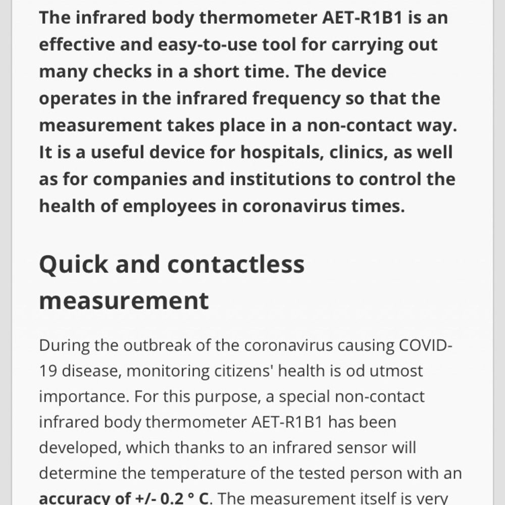 Infrared Body Thermometer Commercial Grade - Picture 6 of 7